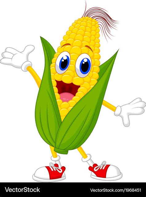 corn cartoon vector